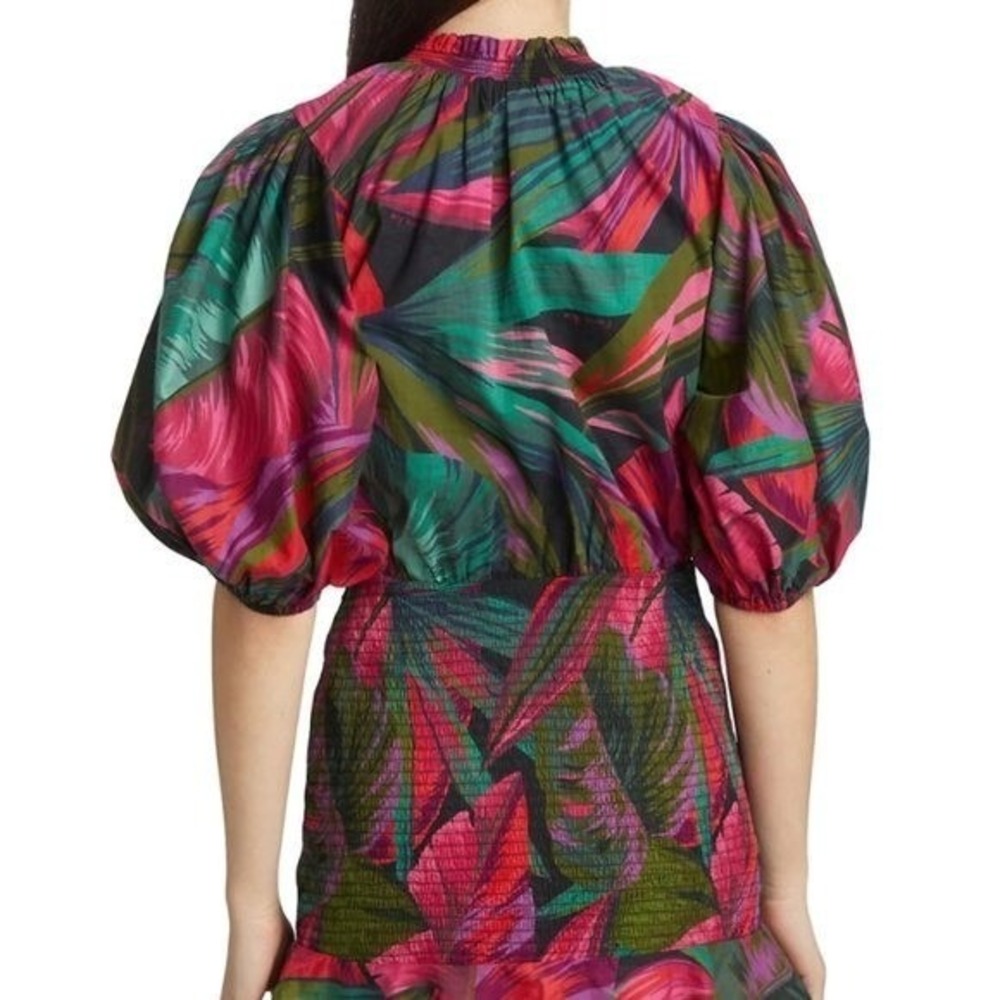 Farm Rio Women's‎ Midnight Leaves Mini Dress - Size Medium - Picture 5 of 12